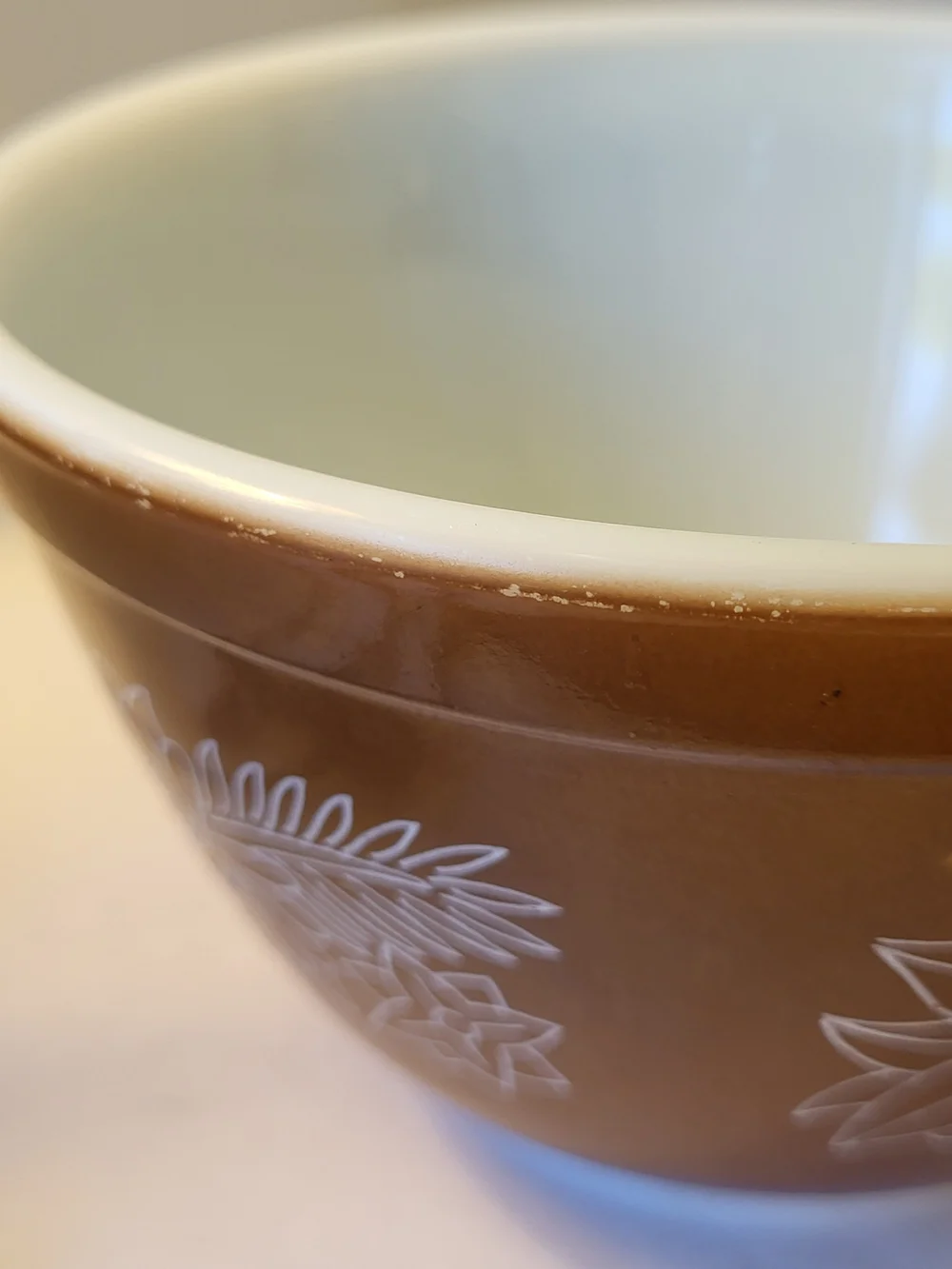 Vintage Pyrex Brown Woodland #401 Mixing Bowl 1979-83 1.5pt